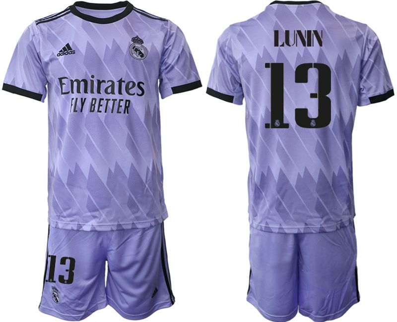 Men 2022-2023 Club Real Madrid away purple 13 Soccer Jersey